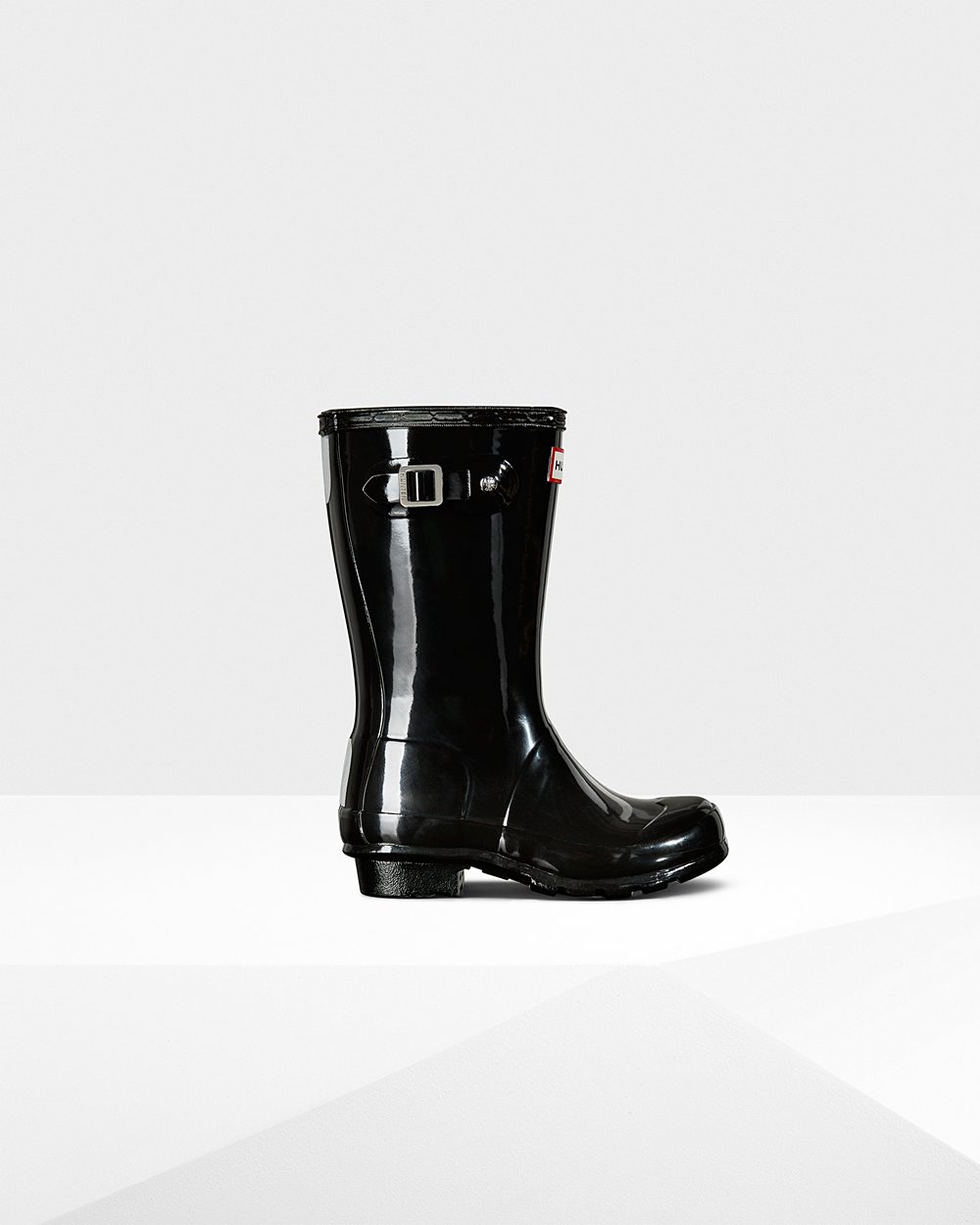 Kids Hunter Original Big Gloss | Rain Boots Black | NZ-12307-HLYK